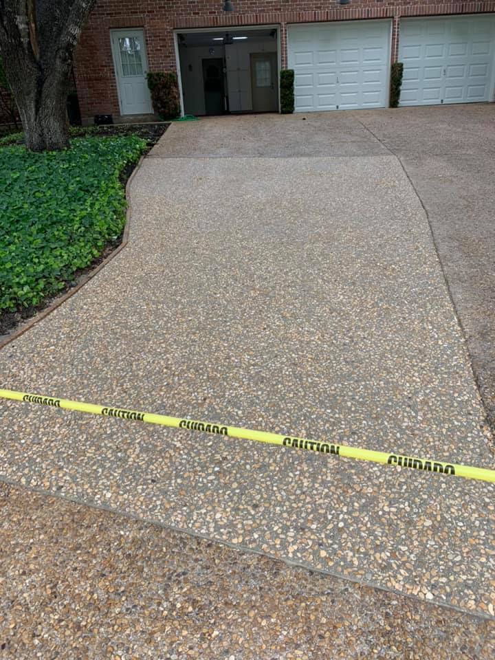 Exposed Aggregate Driveway and Patio