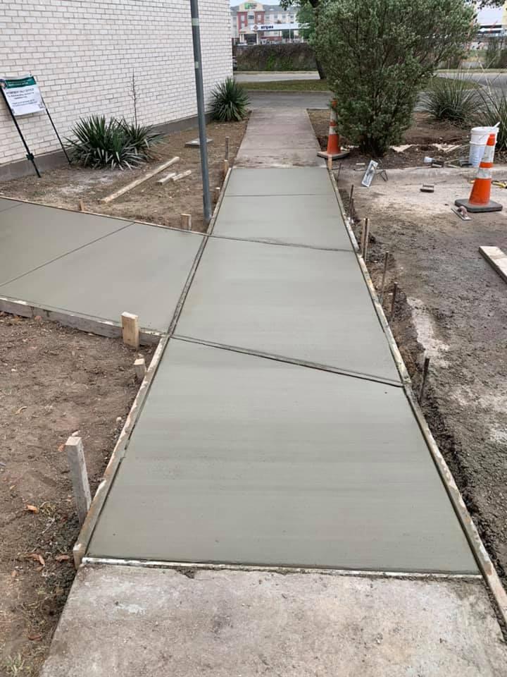 New ADA sidewalk at the Texas DPS office in Uvalde