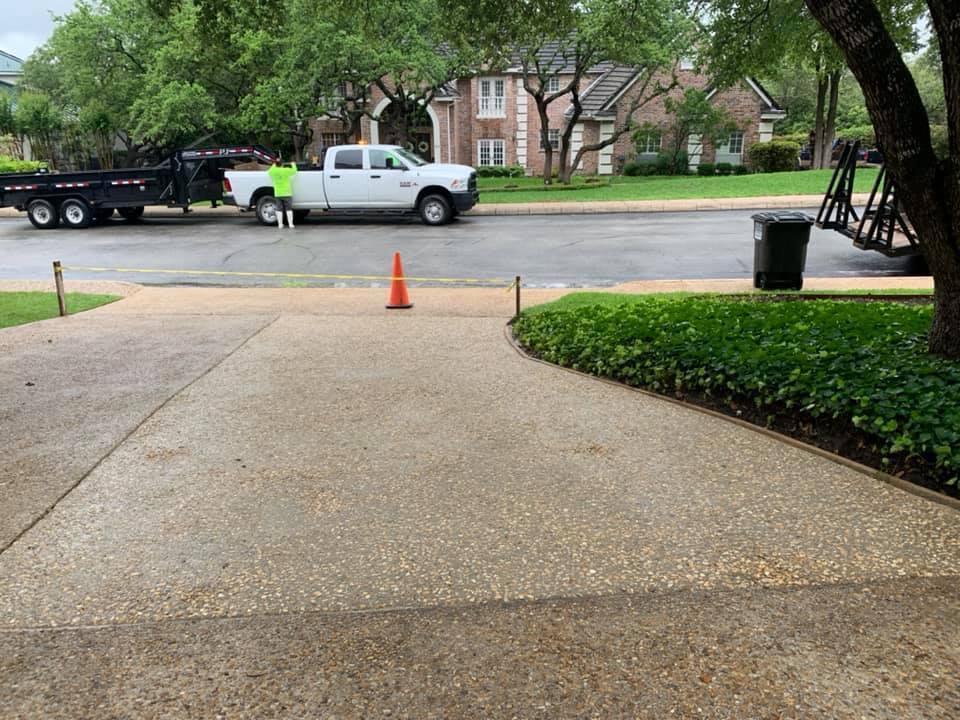 Exposed Aggregate Driveway and Patio: 1,2,3 Concrete project photo 2