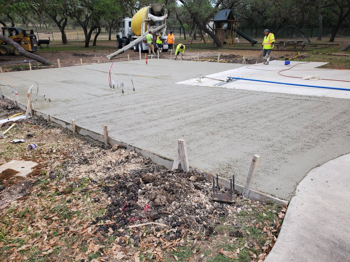 Patio expansion from 20x20 to 35x45 feet