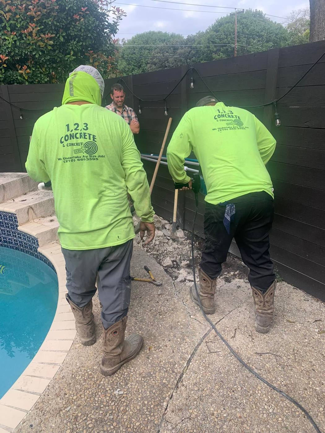 Pool Deck Remove and Replace: 1,2,3 Concrete project photo 2